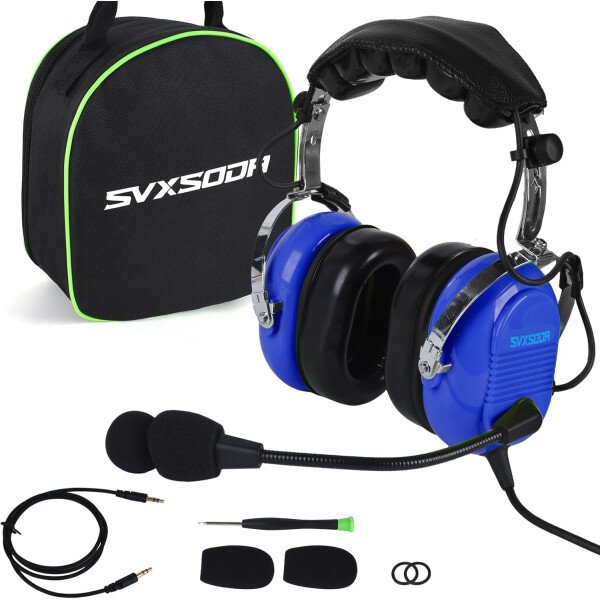 Audio estéreo mono, GA auriculares gemelos, 24 db PNR reducción de ruido auriculares de aviación con micrófono, para estudiantes pilotos PPL, pasajeros de vuelo, técnico de tripulación de