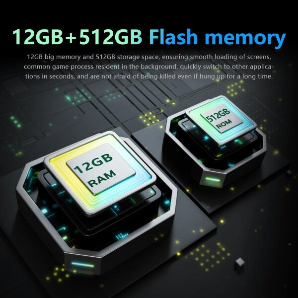 Smartphone Android de 7.3 pulgadas FHD+ desbloqueado, 12 GB de RAM, 512 GB de almacenamiento, cámara de 108 MP+72 MP, batería de 8800 mAh, teléfono dual SIM 5G, almacenamiento ampliable, Android 14 - Imagen 2