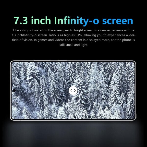 Smartphone Android de 7.3 pulgadas FHD+ desbloqueado, 12 GB de RAM, 512 GB de almacenamiento, cámara de 108 MP+72 MP, batería de 8800 mAh, teléfono dual SIM 5G, almacenamiento ampliable, Android 14 - Imagen 7