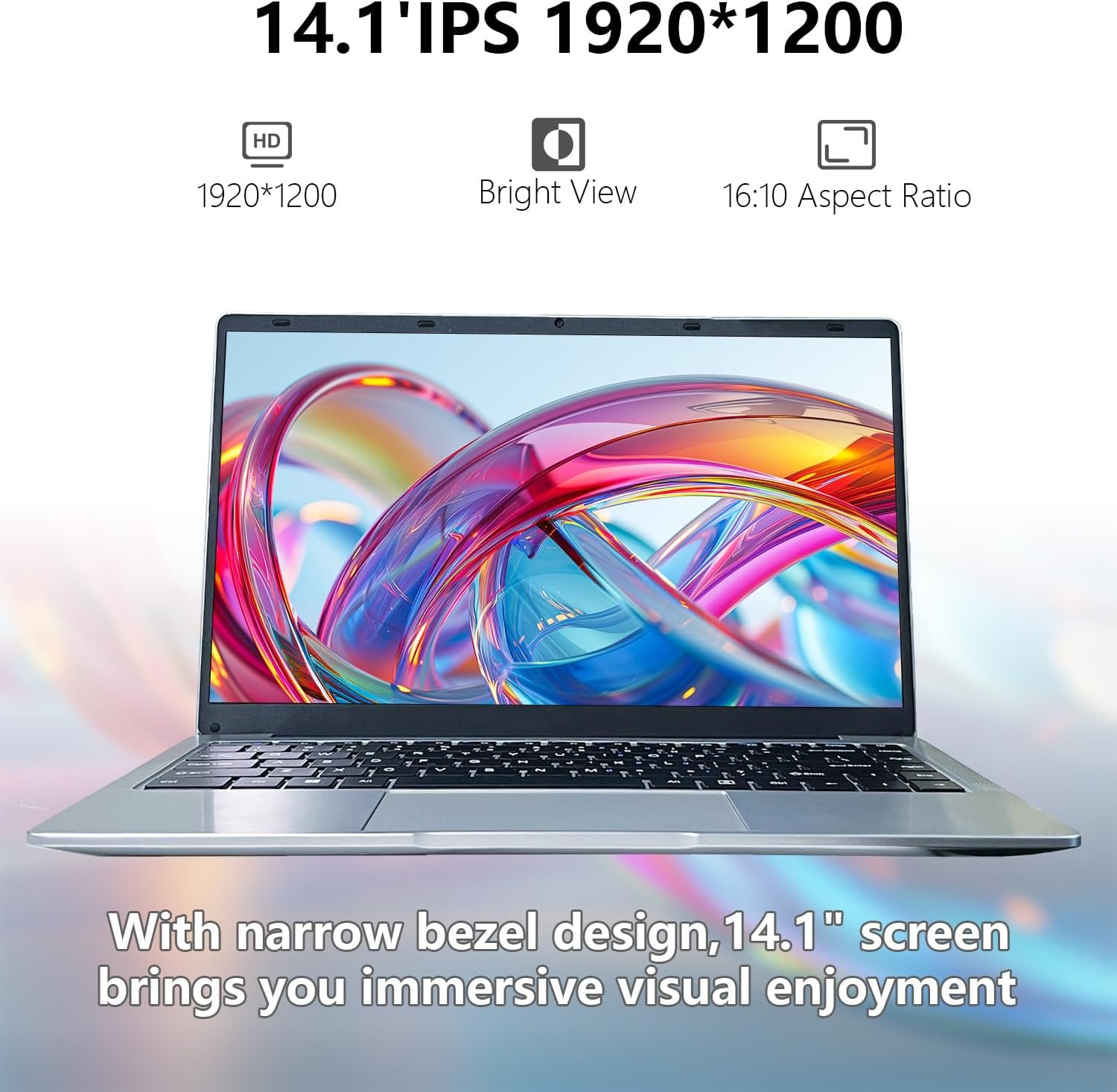 Computadora portátil de 14.1 pulgadas, portátil de cuatro núcleos, Windows 11, portátil tradicional con 6 GB DDR4 256 GB SSD 2.4/5G WiFi BT4.0 HDMI USB 3.0, batería de gran capacidad - Imagen 2