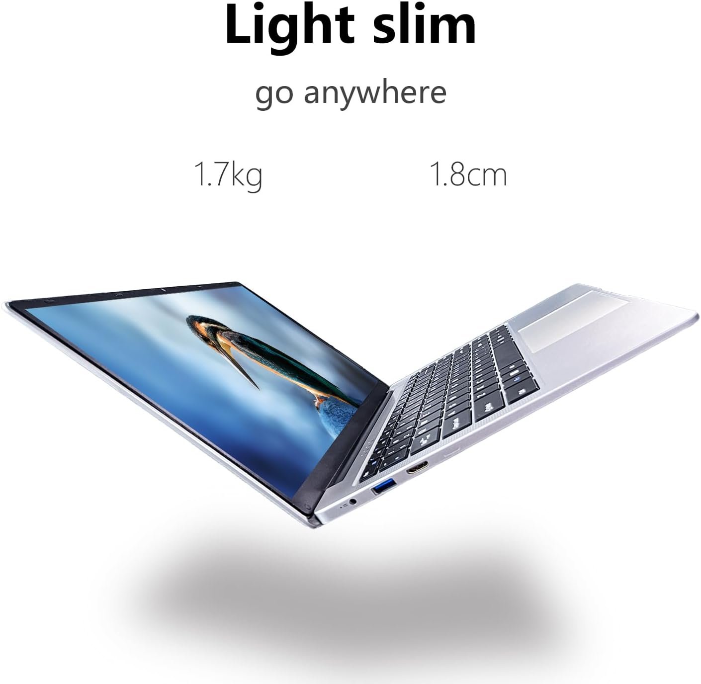 Computadora portátil de 14.1 pulgadas, portátil de cuatro núcleos, Windows 11, portátil tradicional con 6 GB DDR4 256 GB SSD 2.4/5G WiFi BT4.0 HDMI USB 3.0, batería de gran capacidad - Imagen 3