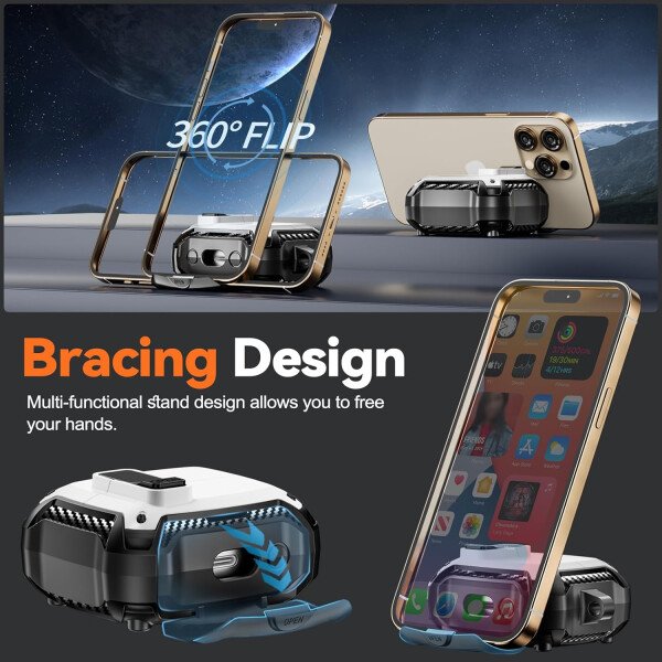 Compatible con Samsung Galaxy Buds3 FE (2025) / Buds3 Pro (2024) / Buds 3 Case (2024) con soporte para teléfono, compatible con MagSafe, con diseño de clip de bloqueo seguro y kit de - Imagen 10