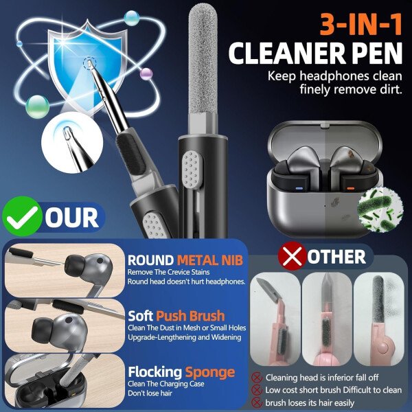 Compatible con Samsung Galaxy Buds3 FE (2025) / Buds3 Pro (2024) / Buds 3 Case (2024) con soporte para teléfono, compatible con MagSafe, con diseño de clip de bloqueo seguro y kit de - Imagen 31
