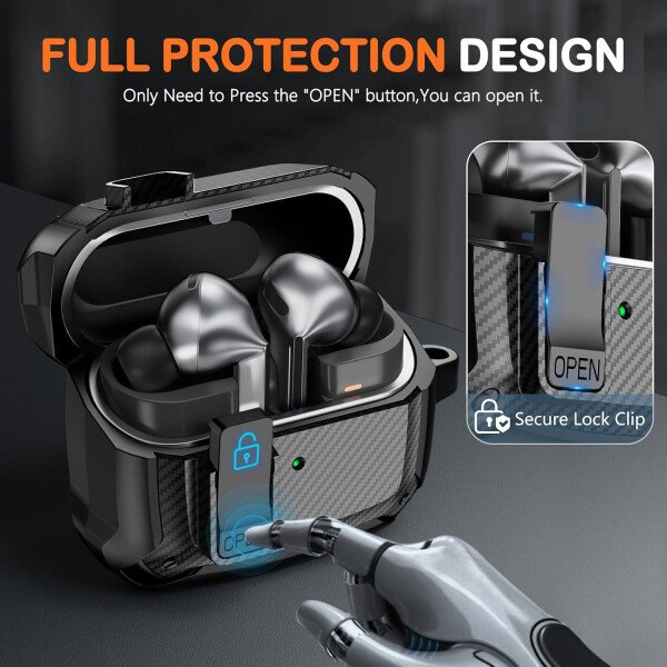 Compatible con Samsung Galaxy Buds3 FE (2025) / Buds3 Pro (2024) / Buds 3 Case (2024) con soporte para teléfono, compatible con MagSafe, con diseño de clip de bloqueo seguro y kit de - Imagen 51
