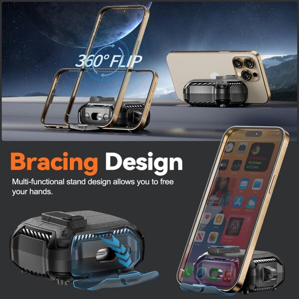 Compatible con Samsung Galaxy Buds3 FE (2025) / Buds3 Pro (2024) / Buds 3 Case (2024) con soporte para teléfono, compatible con MagSafe, con diseño de clip de bloqueo seguro y kit de - Imagen 74