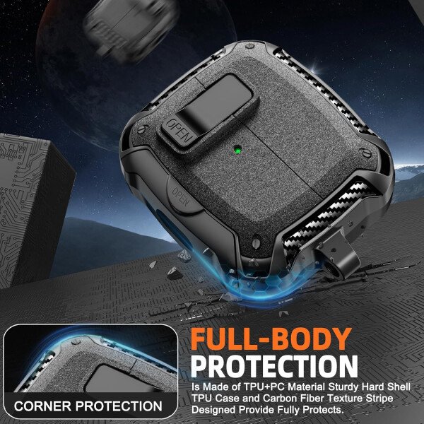 Compatible con Samsung Galaxy Buds3 FE (2025) / Buds3 Pro (2024) / Buds 3 Case (2024) con soporte para teléfono, compatible con MagSafe, con diseño de clip de bloqueo seguro y kit de - Imagen 76