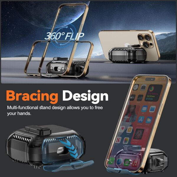 Compatible con Samsung Galaxy Buds3 FE (2025) / Buds3 Pro (2024) / Buds 3 Case (2024) con soporte para teléfono, compatible con MagSafe, con diseño de clip de bloqueo seguro y kit de - Imagen 86