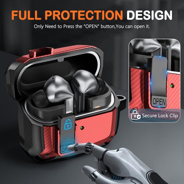 Compatible con Samsung Galaxy Buds3 FE (2025) / Buds3 Pro (2024) / Buds 3 Case (2024) con soporte para teléfono, compatible con MagSafe, con diseño de clip de bloqueo seguro y kit de - Imagen 98