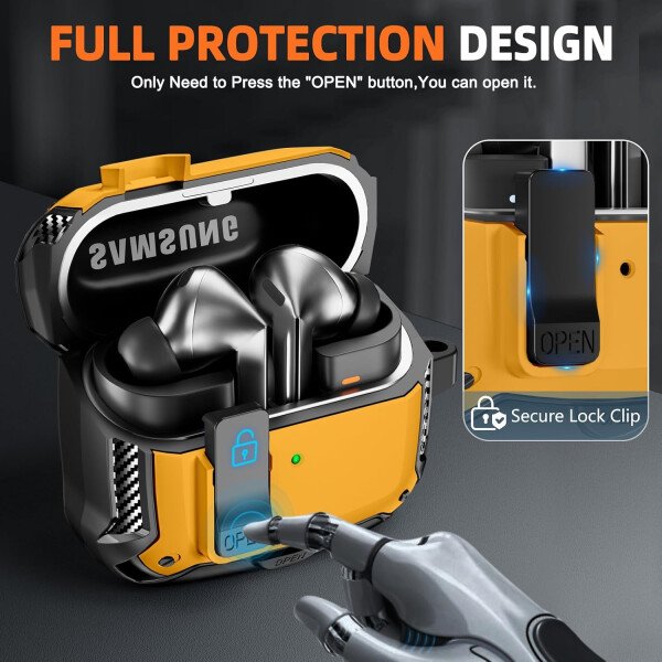 Compatible con Samsung Galaxy Buds3 FE (2025) / Buds3 Pro (2024) / Buds 3 Case (2024) con soporte para teléfono, compatible con MagSafe, con diseño de clip de bloqueo seguro y kit de - Imagen 106