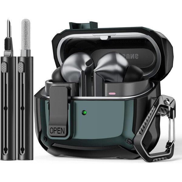 Compatible con Samsung Galaxy Buds3 FE (2025) / Buds3 Pro (2024) / Buds 3 Case (2024) con soporte para teléfono, compatible con MagSafe, con diseño de clip de bloqueo seguro y kit de - Imagen 114
