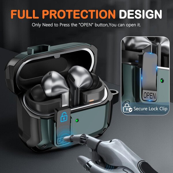 Compatible con Samsung Galaxy Buds3 FE (2025) / Buds3 Pro (2024) / Buds 3 Case (2024) con soporte para teléfono, compatible con MagSafe, con diseño de clip de bloqueo seguro y kit de - Imagen 116