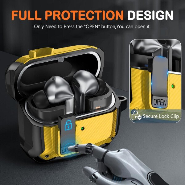 Compatible con Samsung Galaxy Buds3 FE (2025) / Buds3 Pro (2024) / Buds 3 Case (2024) con soporte para teléfono, compatible con MagSafe, con diseño de clip de bloqueo seguro y kit de - Imagen 122