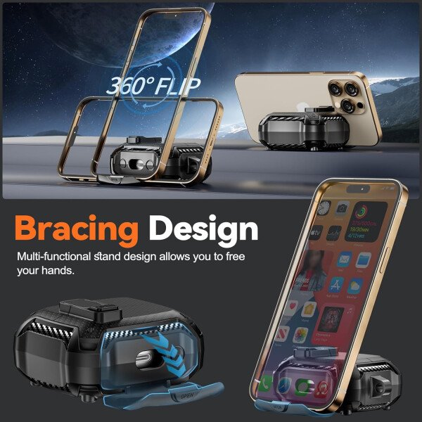 Compatible con Samsung Galaxy Buds3 FE (2025) / Buds3 Pro (2024) / Buds 3 Case (2024) con soporte para teléfono, compatible con MagSafe, con diseño de clip de bloqueo seguro y kit de - Imagen 133