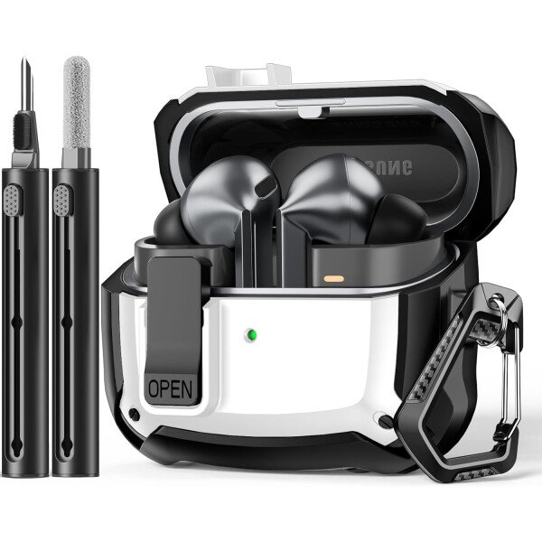 Compatible con Samsung Galaxy Buds3 FE (2025) / Buds3 Pro (2024) / Buds 3 Case (2024) con soporte para teléfono, compatible con MagSafe, con diseño de clip de bloqueo seguro y kit de - Imagen 142