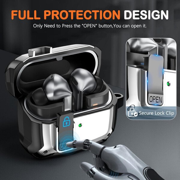 Compatible con Samsung Galaxy Buds3 FE (2025) / Buds3 Pro (2024) / Buds 3 Case (2024) con soporte para teléfono, compatible con MagSafe, con diseño de clip de bloqueo seguro y kit de - Imagen 144