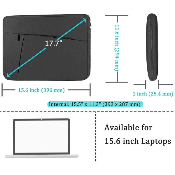 Funda protectora para portátil de 14 pulgadas, funda protectora suave acolchada para computadora portátil, funda duradera compatible con MacBook HP Lenovo Dell ASUS Acer Chromebook de 14 pulgadas, - Imagen 18