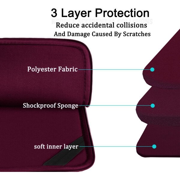 Funda protectora para portátil de 14 pulgadas, funda protectora suave acolchada para computadora portátil, funda duradera compatible con MacBook HP Lenovo Dell ASUS Acer Chromebook de 14 pulgadas, - Imagen 61