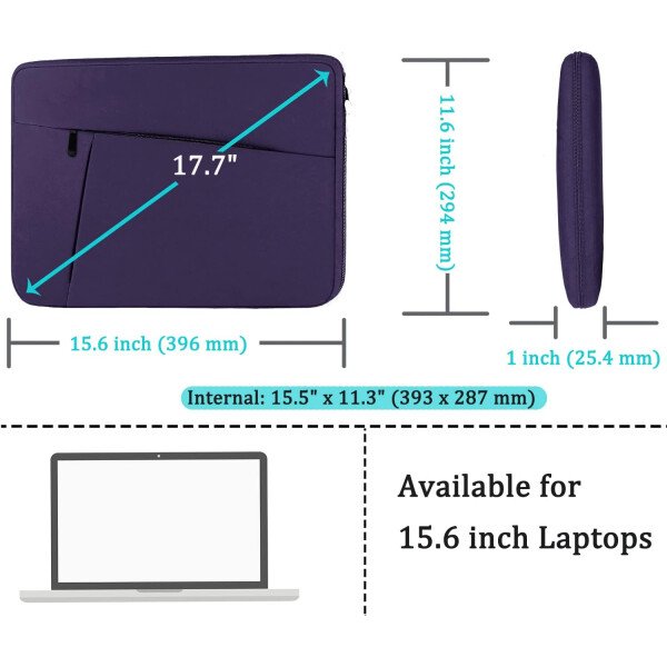 Funda protectora para portátil de 14 pulgadas, funda protectora suave acolchada para computadora portátil, funda duradera compatible con MacBook HP Lenovo Dell ASUS Acer Chromebook de 14 pulgadas, - Imagen 83