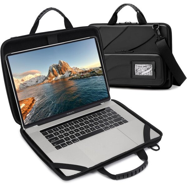 Funda rígida para laptop para hombres y mujeres con correa para el hombro