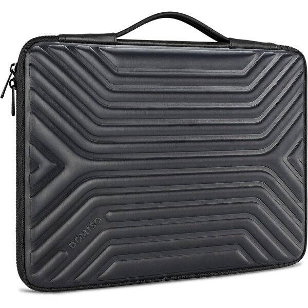DOMISO Funda impermeable para laptop de 14 pulgadas con asa, ligera, suave, EVA, funda para tablet de 14 pulgadas, Lenovo ThinkPad/HP Pavilion 14 Stream 14/Dell, color negro