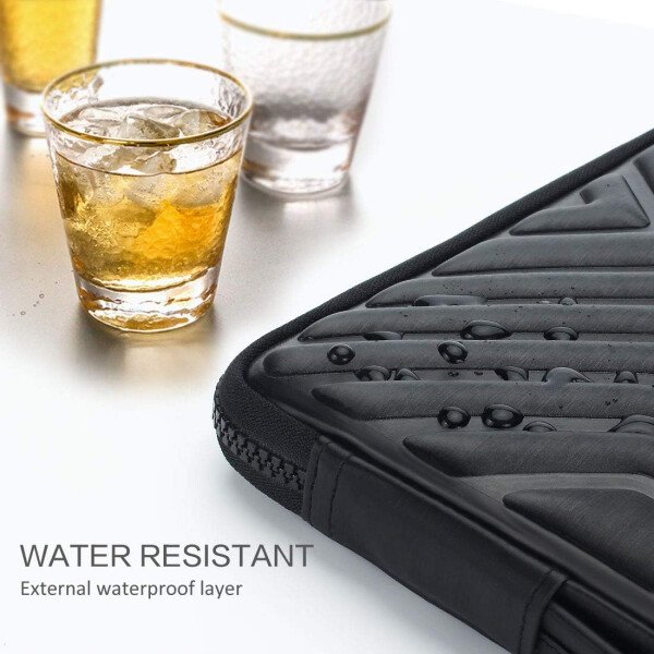 DOMISO Funda impermeable para laptop de 14 pulgadas con asa, ligera, suave, EVA, funda para tablet de 14 pulgadas, Lenovo ThinkPad/HP Pavilion 14 Stream 14/Dell, color negro - Imagen 5