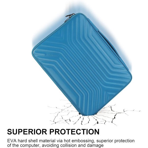 DOMISO Funda impermeable para laptop de 14 pulgadas con asa, ligera, suave, EVA, funda para tablet de 14 pulgadas, Lenovo ThinkPad/HP Pavilion 14 Stream 14/Dell, color negro - Imagen 8