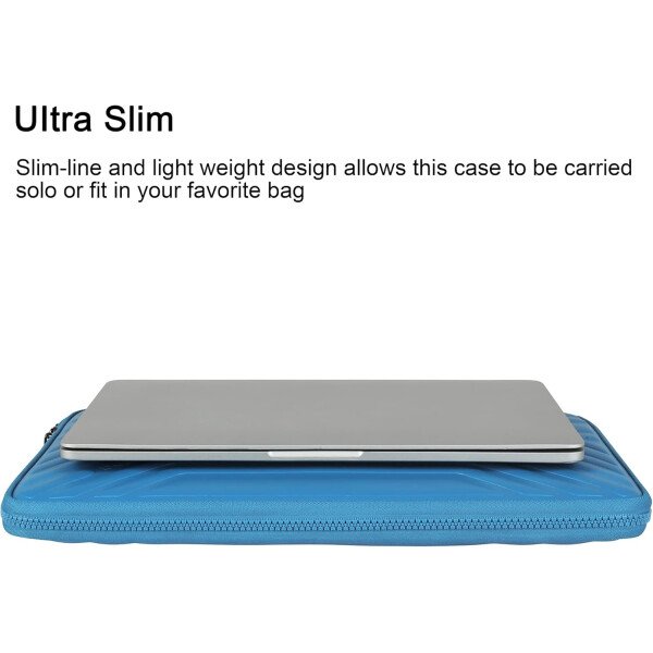DOMISO Funda impermeable para laptop de 14 pulgadas con asa, ligera, suave, EVA, funda para tablet de 14 pulgadas, Lenovo ThinkPad/HP Pavilion 14 Stream 14/Dell, color negro - Imagen 10