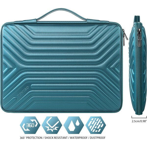 DOMISO Funda impermeable para laptop de 14 pulgadas con asa, ligera, suave, EVA, funda para tablet de 14 pulgadas, Lenovo ThinkPad/HP Pavilion 14 Stream 14/Dell, color negro - Imagen 22
