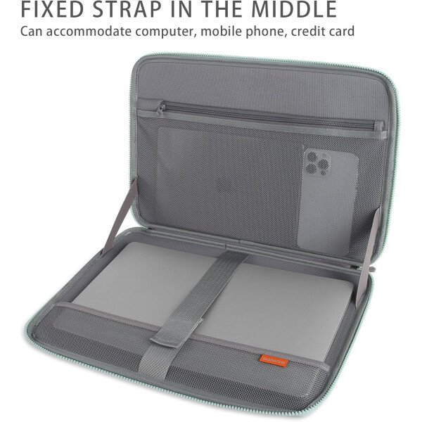 DOMISO Funda impermeable para laptop de 14 pulgadas con asa, ligera, suave, EVA, funda para tablet de 14 pulgadas, Lenovo ThinkPad/HP Pavilion 14 Stream 14/Dell, color negro - Imagen 29
