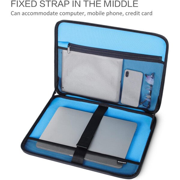 DOMISO Funda impermeable para laptop de 14 pulgadas con asa, ligera, suave, EVA, funda para tablet de 14 pulgadas, Lenovo ThinkPad/HP Pavilion 14 Stream 14/Dell, color negro - Imagen 59