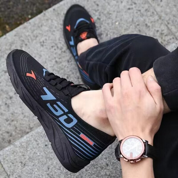 Zapatillas deportivas para hombre, zapatillas deportivas informales, zapatillas multifuncionales antideslizantes y anticaídas, modernas y cómodas. - Imagen 3