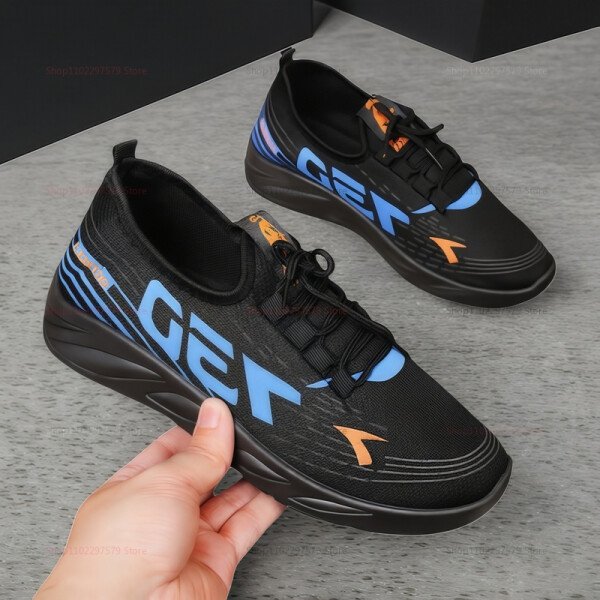Zapatillas deportivas para hombre, zapatillas deportivas informales, zapatillas multifuncionales antideslizantes y anticaídas, modernas y cómodas. - Imagen 4