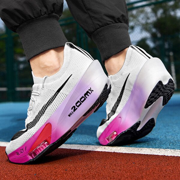 Zapatillas deportivas informales con colchón de aire para correr, trotar, maratón, para hombre, transpirables, ligeras, cómodas, antideslizantes, para ocio - Imagen 3