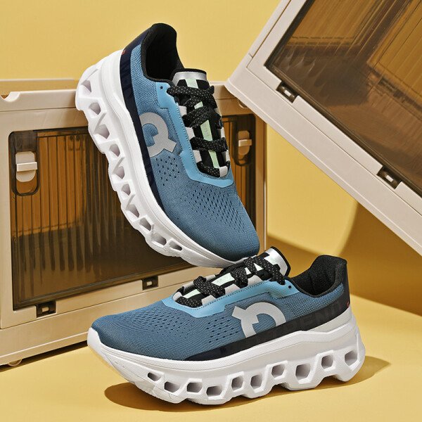 Zapatillas de running con amortiguación para hombre, ligeras, deportivas informales, antideslizantes, para viajes al aire libre y caminar. - Imagen 2