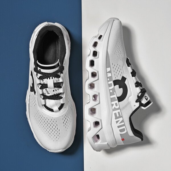 Zapatillas de running con amortiguación para hombre, ligeras, deportivas informales, antideslizantes, para viajes al aire libre y caminar. - Imagen 4