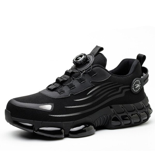Zapatos de seguridad WOUDHONY para hombre, con botones giratorios, de malla transpirable, con puntera de acero y botas de seguridad protectoras. - Imagen 8
