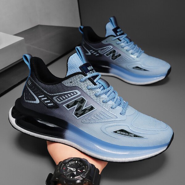 Zapatillas de running 2025 para hombre y mujer, transpirables, planas, cómodas, antideslizantes, con plataforma suave, informales, de malla, modernas.