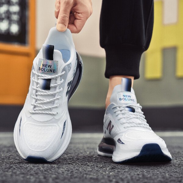 Zapatillas de running 2025 para hombre y mujer, transpirables, planas, cómodas, antideslizantes, con plataforma suave, informales, de malla, modernas. - Imagen 3