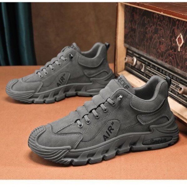 Zapatos casuales para hombre, zapatos negros sencillos y transpirables, zapatos para correr de EVA cómodos y usables. - Imagen 5