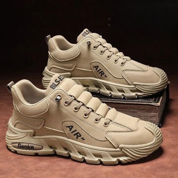Zapatos casuales para hombre, zapatos negros sencillos y transpirables, zapatos para correr de EVA cómodos y usables. - Imagen 7