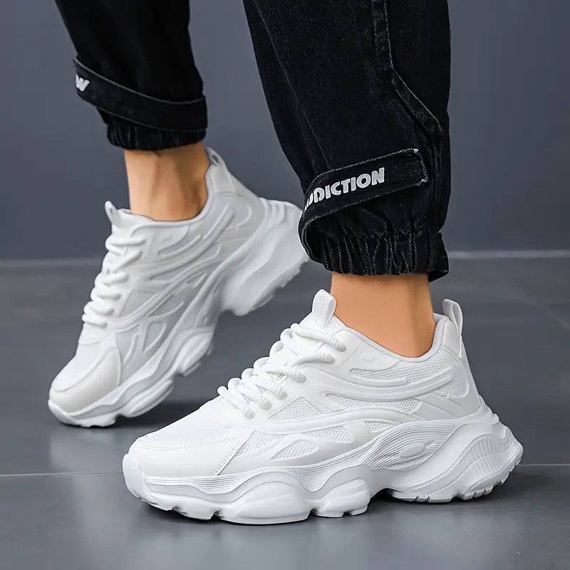 zapatillas de hombre beige con plataforma gruesa para aumentar la estatura - zapatos -top adelgazantes, confort arqueado y amortiguaciÃ³n ideal para correr, gimnasio o uso casual: diseÃ±o en punta ( / ), cierre tipo cordones, versÃ¡tiles todo d ( & duraderos) â€“ perfectas para formales como diarios. parte transpirable e interior que comodidad todo , zapatillas altas para hombres, Detalles del producto 7