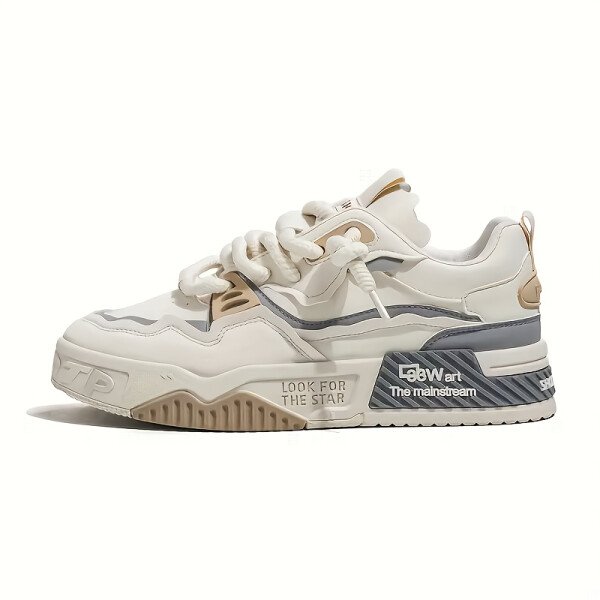 Zapatillas Casuales para Hombre MAINALUN - Cómodas Zapatillas de Skate de Bajo con Forro de Tejido Transpirable, Suela de PVC Duradera, Versátiles para Viajes al Aire Libre, Caminatas y Atuendos Casuales, Zapatillas de Skate, Calzado de Viaje, Zapatillas Modernas, Forro de Tejido Interior - Imagen 5