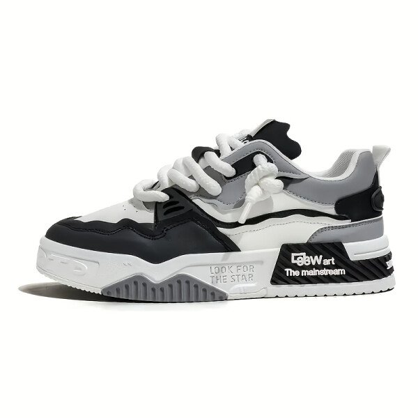 Zapatillas Casuales para Hombre MAINALUN - Cómodas Zapatillas de Skate de Bajo con Forro de Tejido Transpirable, Suela de PVC Duradera, Versátiles para Viajes al Aire Libre, Caminatas y Atuendos Casuales, Zapatillas de Skate, Calzado de Viaje, Zapatillas Modernas, Forro de Tejido Interior - Imagen 6