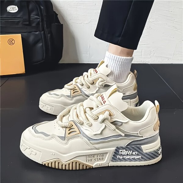 Zapatillas Casuales para Hombre MAINALUN - Cómodas Zapatillas de Skate de Bajo con Forro de Tejido Transpirable, Suela de PVC Duradera, Versátiles para Viajes al Aire Libre, Caminatas y Atuendos Casuales, Zapatillas de Skate, Calzado de Viaje, Zapatillas Modernas, Forro de Tejido Interior - Imagen 7
