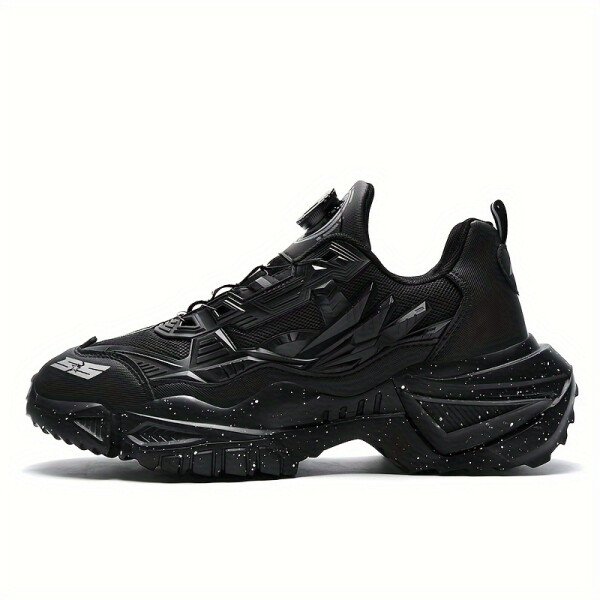 Zapatillas Antideslizantes para Hombre y Mujer - Zapatos Bajos con Cordones y Plantilla Acolchada de EVA, Suela Sintética Antideslizante - Calzado Formal y Diario para Todas las Estaciones en Negro/Gris - para Oficina, Gimnasio, Ropa Casual - Diseño - Imagen 2