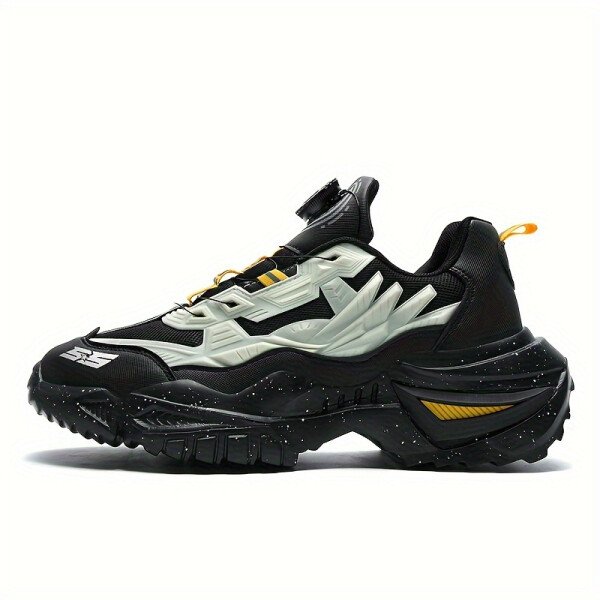 Zapatillas Antideslizantes para Hombre y Mujer - Zapatos Bajos con Cordones y Plantilla Acolchada de EVA, Suela Sintética Antideslizante - Calzado Formal y Diario para Todas las Estaciones en Negro/Gris - para Oficina, Gimnasio, Ropa Casual - Diseño - Imagen 4