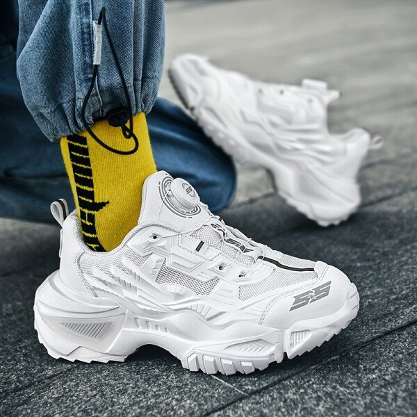 Zapatillas Antideslizantes para Hombre y Mujer - Zapatos Bajos con Cordones y Plantilla Acolchada de EVA, Suela Sintética Antideslizante - Calzado Formal y Diario para Todas las Estaciones en Negro/Gris - para Oficina, Gimnasio, Ropa Casual - Diseño - Imagen 11