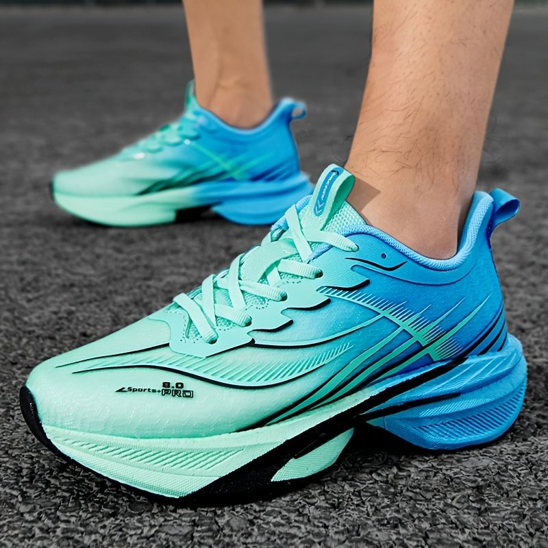 zapatillas de correr de malla tejida para hombre, - con cordones, antideslizantes, , zapatillas deportivas casuales y para exteriores, zapatillas deportivas casuales | diseño | construcción con cordones, zapatillas de correr Detalles del producto 3