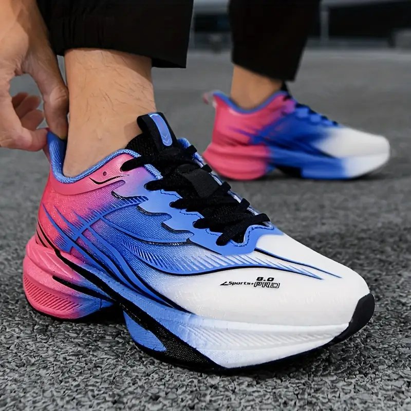 zapatillas de correr de malla tejida para hombre, - con cordones, antideslizantes, , zapatillas deportivas casuales y para exteriores, zapatillas deportivas casuales | diseÃ±o | construcciÃ³n con cordones, zapatillas de correr Detalles del producto 4