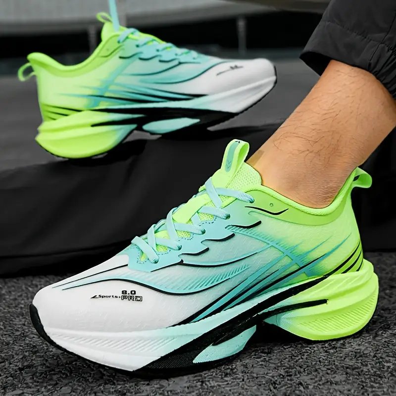 zapatillas de correr de malla tejida para hombre, - con cordones, antideslizantes, , zapatillas deportivas casuales y para exteriores, zapatillas deportivas casuales | diseÃ±o | construcciÃ³n con cordones, zapatillas de correr Detalles del producto 6